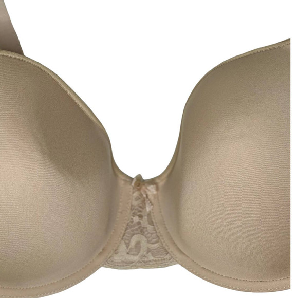 Wacoal 36DDD Smooth Cup T-Shirt Bra Light Beige 3 Hooks Underwire Support B21 - Picture 3 of 7